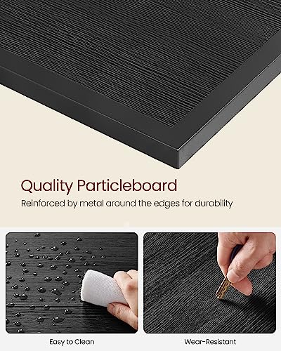 VASAGLE Modern TV Stand for TVs up to 65 Inches, 3-Tier Entertainment Center, Industrial TV Console Table with Open Storage Shelves, for Living Room, Bedroom, Black with Wood Grain ULTV097B22 VASAGLE