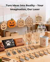 ACMER S1 Laser Engraver, 6000mW Laser Engraver Machine Higher Accuracy Lazer Cutter and Engraving Machine with Working Area 130x130mm,0.04mm Laser Spot Engraving Machines & Tools ACMER