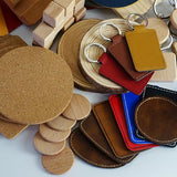 Leafcraft 218PCS Laser Engraving Material Explore Kit, 31 Kinds Laser Cutting Engraving Accessories Include Acrylic, Metal, Wood, Felt, PU Leather, Cork, Rock, Rubber for Engraver Machine DIY Crafting leafcraft