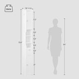 HEXCELEN Narrow White Bathroom Storage Cabinet with Doors, Drawer, and Adjustable Shelf HEXCELEN