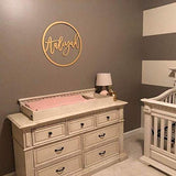 Custom Round Wood Name Sign - Personalize with Name - 3 Sizes" 12, 18, 24 inches wide – Baby Shower, Birthday Party, Nursery Decor- Made by Lavender Generic