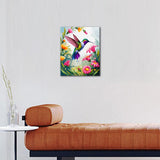 Rebotipy Paint by Numbers Kit for Adults Hummingbird Flower Floral Nature Bird Pattern Adult Paint by Number Kits on Canvas,DIY Oil Painting Kits for Home Wall Decor 16"x 20" Rebotipy