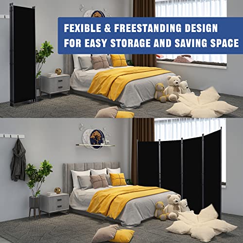 Room Divider 6FT Portable Room Dividers and Folding Privacy Screens, 88'' W Fabric Divider for Room Separation, 4 Panel Partition Room Dividers Screen HOMSCREENER