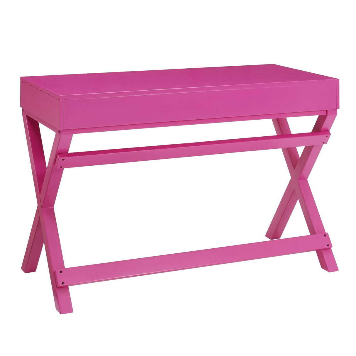 Linon PG138RSP01U Linon Home Decor Peggy Raspberry Pink Writing Desk Desk, Raspberry Pink, 44"W x 20"D x 30"H Linon