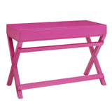 Linon PG138RSP01U Linon Home Decor Peggy Raspberry Pink Writing Desk Desk, Raspberry Pink, 44"W x 20"D x 30"H Linon