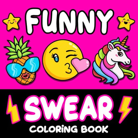 Funny Swear Coloring Book: Bold and Easy Cuss Word Art for Adults (Sweary Funny Gifts) WoodArtSupply