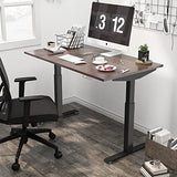 ALFA BUSINESS 60 x 30 inch One-Piece Heavy Sturdy Solid Table top, 1" Thickness Commercial-Grade High-Density Wood, for Standing Desk Adjustable Desk, Walnut ALFA BUSINESS