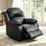 Trygoal Manual Recliner Chair, Nursery Rocking Chair, Recliner Chair for Adults, Lazy Boy, Gaming Recliner wih Overstuffed Arms, Suitable for Home Theater, Living Room, Bedroom, Black