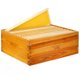 Honey Lake 10 Frame Assembled Bee Hive Super Box, Langstroth Beehive Starter Kit for Beekeepers, Medium Super Bee Box Dipped in 100% Beeswax Includes Beehive Frames and Waxed Foundations Honey Lake