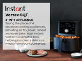 Instant Pot Vortex 6QT XL Air Fryer, 4-in-1 Functions that Crisps, Roasts, Reheats, Bakes for Quick Easy Meals, 100+ In-App Recipes, is Dishwasher-Safe, from the Makers of Instant Pot, Black Instant Pot