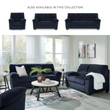 Signature Design by Ashley SimpleJoy Casual Rocker Recliner with Pillow-Top Armrest, Dark Blue