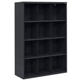 Sandusky Lee IC00461866-09 Heavy Duty Welded All Steel Cubby Storage Cabinet with 12 Sections, 46" Depth x 18" Width x 66" Height, Black Sandusky