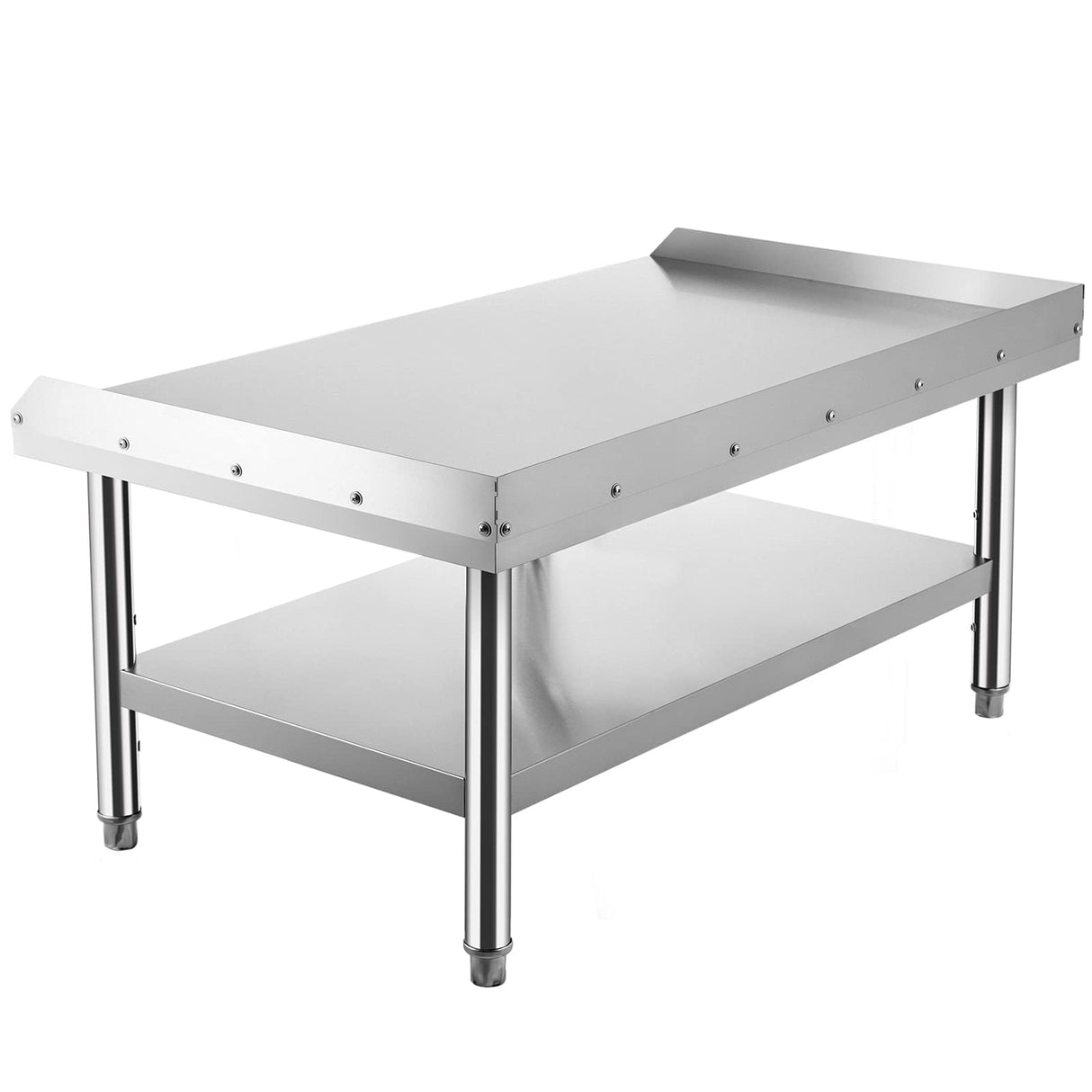 VEVOR Heavy Duty Prep & Work Metal Workbench Commercial Equipment Stand Kitchen Table, 603024 Inch, Silver VEVOR