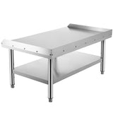 VEVOR Heavy Duty Prep & Work Metal Workbench Commercial Equipment Stand Kitchen Table, 603024 Inch, Silver VEVOR