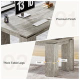 Tribesigns 7 ft Extra Long Conference Table, 86-Inch Office Meeting Room Table, Modern Industrial Rectangle Gray Seminar Desk for 8 (1) Tribesigns