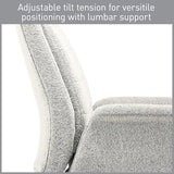 Realspace® Modern Comfort Pizana Bouclé Fabric High-Back Executive Office Chair, Light Sand/Brushed Nickel, BIFMA Compliant Realspace