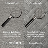 DOWN HOME Twin Quilt Bedding Set with Sham, Vintage Washed Soft Quilted Blanket Thin Comforter Lightweight Bedspread Coverlet Bed Cover, Brushed Microfiber Stripe Stitching, Ash Gray, 66"x92" DOWN HOME