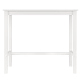Linon White Bar Height Claridge Wooden 42" Pub Table Linon