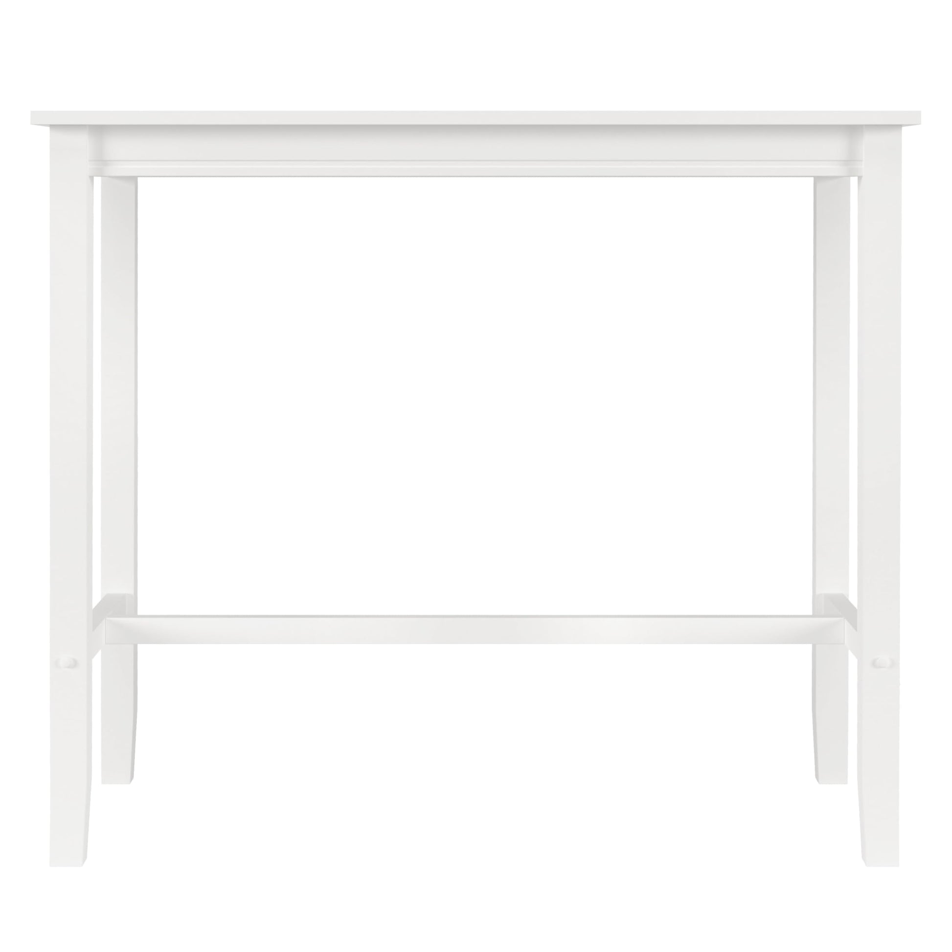 Linon White Bar Height Claridge Wooden 42" Pub Table - WoodArtSupply