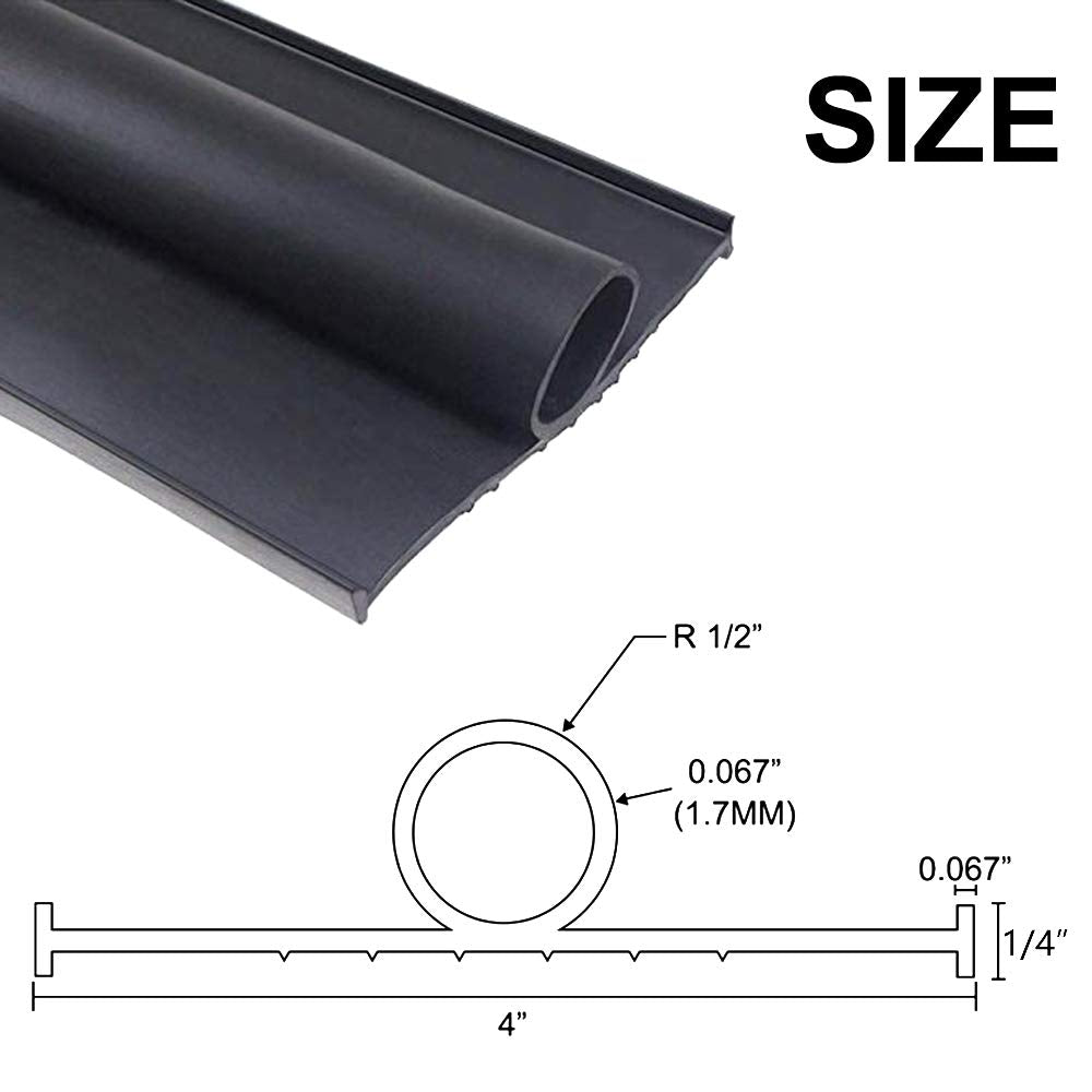 Garage Door Seals Bottom Rubber with Pre-drilled Aluminum Track Retainer Base Kit,Heavy-Duty U Shape + O Ring Combination Weather Stripping Sesl Kit for Garage Door (16 Ft) - WoodArtSupply