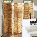 Room Dividers and Folding Privacy Screens, Wood Louvered Separators Divider Wall for Home Office Bedroom - 6 Panels, 67 * 90inch (Wood) Svimi