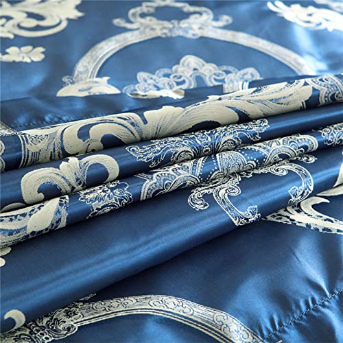 Summer Duvet Cover with 2pillow Case,Cozy Comforter Cover Bedclothes 3 Pieces Single Bed Quilt Cover with Zipper Breathable Duvet Cover Set-Rose Gold 135x200cm ZPEE
