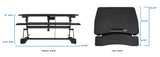 Mount-It! Electric Standing Desk Converter with 35.4" x 23.2 Desktop Riser, Motorized Stand Up Desk Convertor, Built-in USB Port, Ergonomic Height Adjustable Standing Desk Topper in Black (MI-7927E) Mount-It!