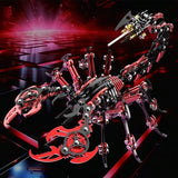 Metalkitor Scorpion 3D Metal Puzzles Kits for Adults Teens – 454 Pcs – Mechanical Assembly Models – 4 Hours to Build – Ideal for Gifts and Decorations (Red and Black)