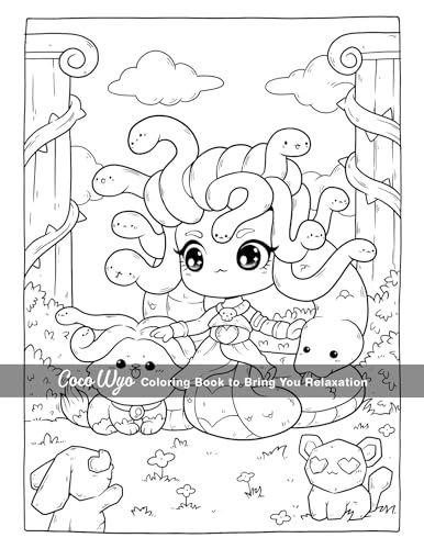 Creepy Cutie: Coloring Book for Adults and Teens Featuring Goth Kawaii and Spooky Cute Creatures of All Kinds and Many More Coco Wyo LLC
