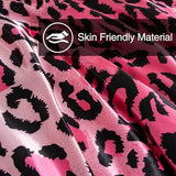 A Nice Night Leopard Printed，Satin Silky Soft Quilt Sexy Luxury Super Soft Microfiber Comforter Quilt Bedding Comforter Set Full/Queen, Light Weighted (Pink, King(88-by-102-inches)) A Nice Night