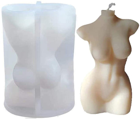 Silicone Human Body Mold, Resin Candles Molds, Homemade 3D Mould for Making DIY Soap,Candle, Chocolate, Plaster, Art Craf (Woman) JINZOFLY
