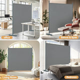 Yettsoy 6FT Extra Thick Single Panel Room Divider, Heavy Duty Privacy Partition Screen Wall Divider for Room Separation, Freestanding 71" W Room Divider Panel for Dorm Studio Office, Grey Yettsoy