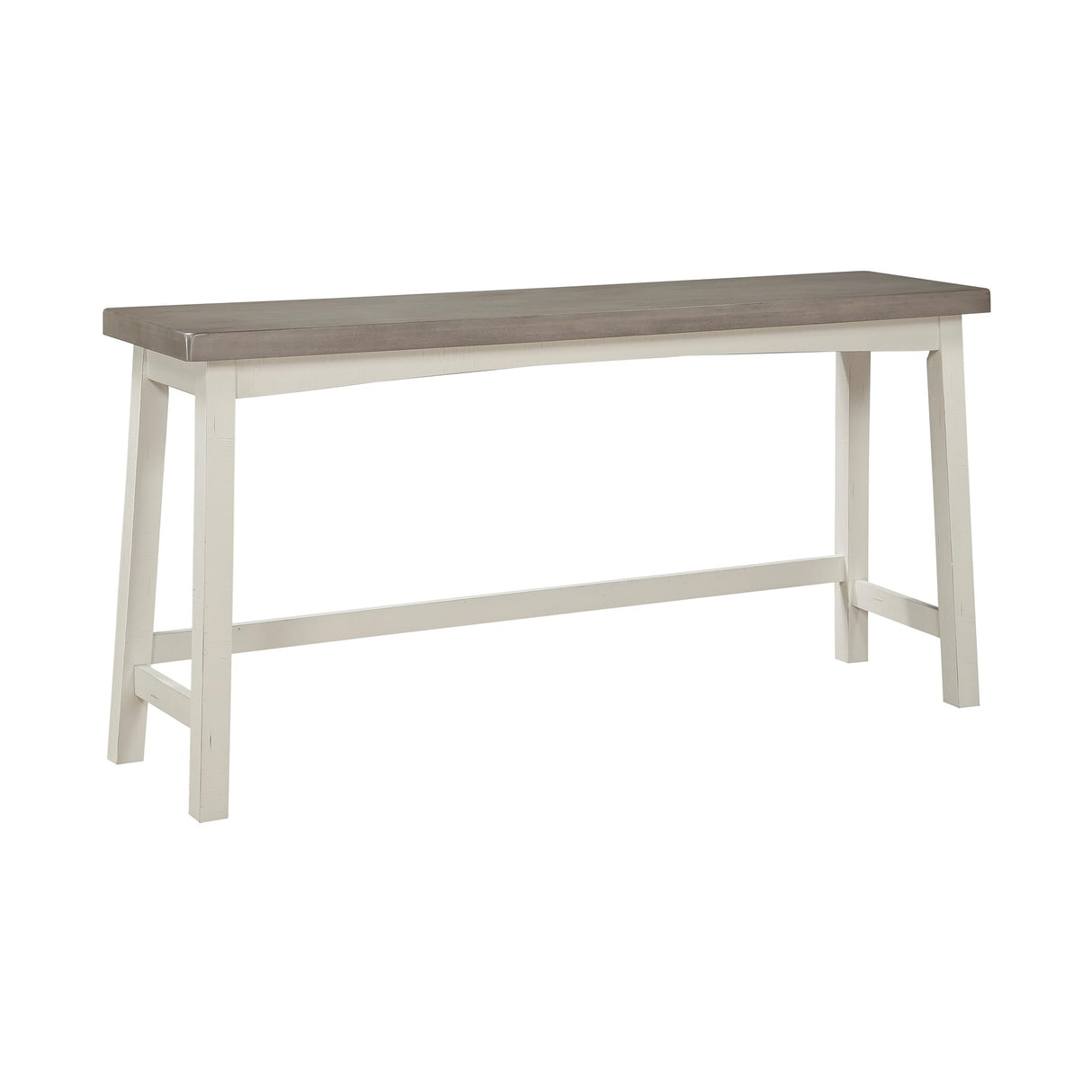 Lexicon Farmhouse Bar Table Set for 3 with Saddle Stools - Stylish White/Coffee Kitchen Dining Set Lexicon