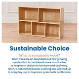 ECR4Kids Streamline 5-Compartment Storage Cabinet, 24in, Classroom Furniture, Natural ECR4Kids