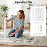 Adjustable Height Standing Desk on Wheels, Portable Rolling Desk and Laptop Stand, Walking Pad Desk | Rolling Standing Table for Home Office, Small Computer Workstation Simple Deluxe