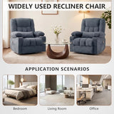 Swivel Rocker Recliner Chair with Vibration Massage and Heat Ergonomic Lounge Chair for Living Room with Rocking Function and Side Pocket, 2 Cup Holders, USB Charge Port