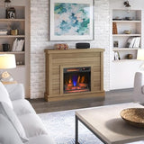 duraflame® Shiplap Wall Mantel Electric Fireplace, Calvin Brown Duraflame