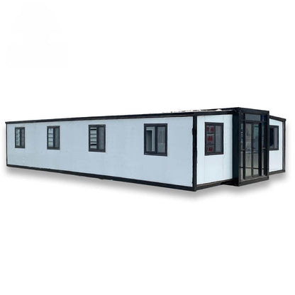 Generic 40x20ft Portable Prefabricated Tiny Home: Expandable Plastic Prefab House for Hotel, Booth, Office, and More - Complete with Restroom - WoodArtSupply