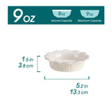 vancasso Mini Pie Pans Set of 6, 5.2 Inch Ceramic Deep Dish Pie Plates with Ruffled Edge for Baking, Microwave & Oven Safe, White vancasso