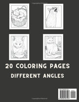 Large Print Cat Coloring Book For Adults: Relaxation, Stress Relief and Mindfullness For Cat Lovers WoodArtSupply