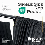 20ftx40ft Black Ceiling Curtain for Wedding Parties – 4 Panels Wrinkle-Free 40 FT Long Tent Draping Curtains for Wedding, Birthday & Theme Parties, 40ft Height with Rod Pocket Party Village