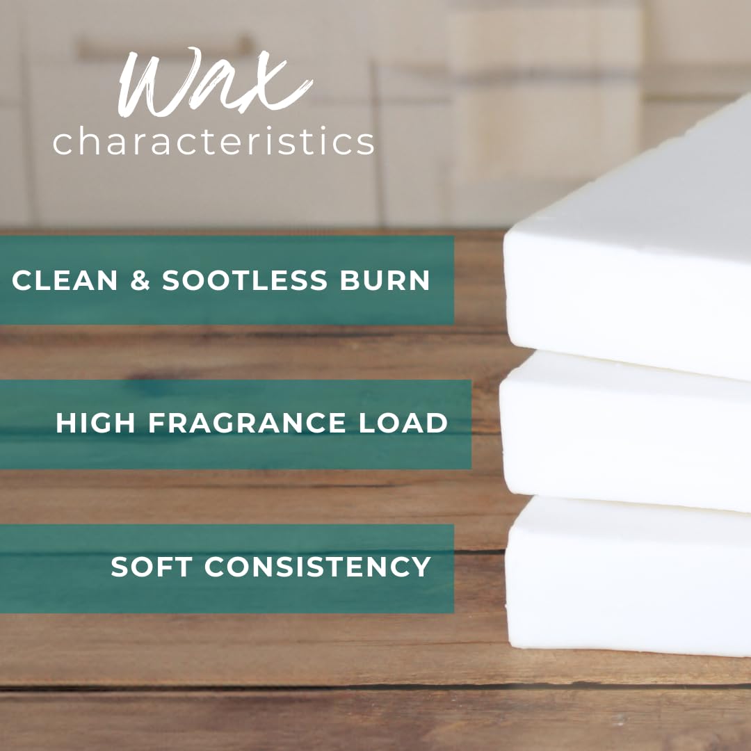 Suave Wax Blend for Container Candles | 10lb Suave Wax Slab for Candle Making | Smooth Blend for High Load Fragrance and Single Pour Formulation |Candle Making Supplies Direct Candle Supply