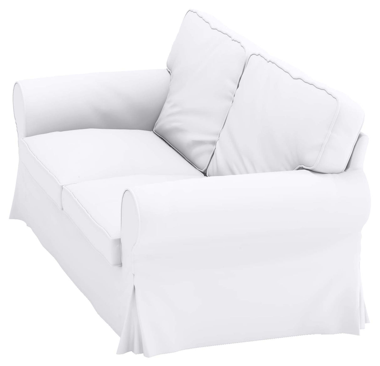 Cotton Ektorp Loveseat Cover Replacement is Made Compatible for IKEA Ektorp Loveseat Sofa Slipcover(White Loveseat) Custom Slipcover Replacement