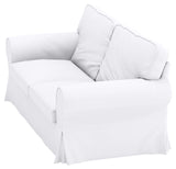 Cotton Ektorp Loveseat Cover Replacement is Made Compatible for IKEA Ektorp Loveseat Sofa Slipcover(White Loveseat) Custom Slipcover Replacement