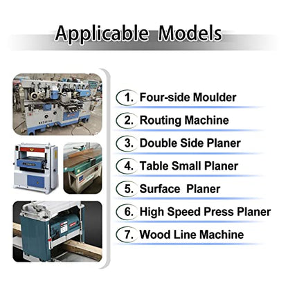 Square Carbide Inserts Cutter Blades 30x12x1.5mm 10pcs for Powermatic PJ1696 1285 Cantek Planer Jointer Machines Spiral Helical Cutterheads or - WoodArtSupply