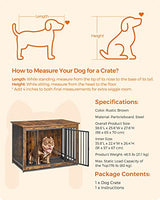 Feandrea Dog Crate Furniture, 38 Inches Dog Kennel for Dogs up to 70 lb, with Removable Tray, Heavy-Duty Dog Cage End Table, Double Doors Dog House, Rustic Brown UPFC013X01 Feandrea