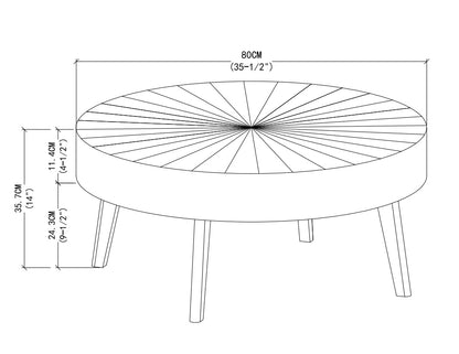 Gexpusm Round Wood Coffee Tables for Living Room, Farmhouse Circle Coffee Table, Rustic Mid Century Wooden Coffee Tables for Apartment, Easy Assembly (Only Coffee Table, 31.50" Dx31.50 Wx14.2 - WoodArtSupply