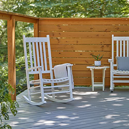 Shine Company Vermont Porch Rocker – White - WoodArtSupply