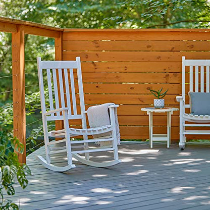 Shine Company Vermont Porch Rocker – White - WoodArtSupply