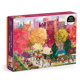 Galison Autumn at The City Market – 1000 Piece Puzzle Fun and Challenging Activity with Bright and Bold Artwork of A Fall Day at A Farmer’s Market for Adults and Families Galison